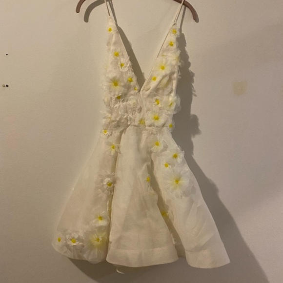 Zimmerman Matchmaker Linen-Silk Minidress - Picture 5 of 8